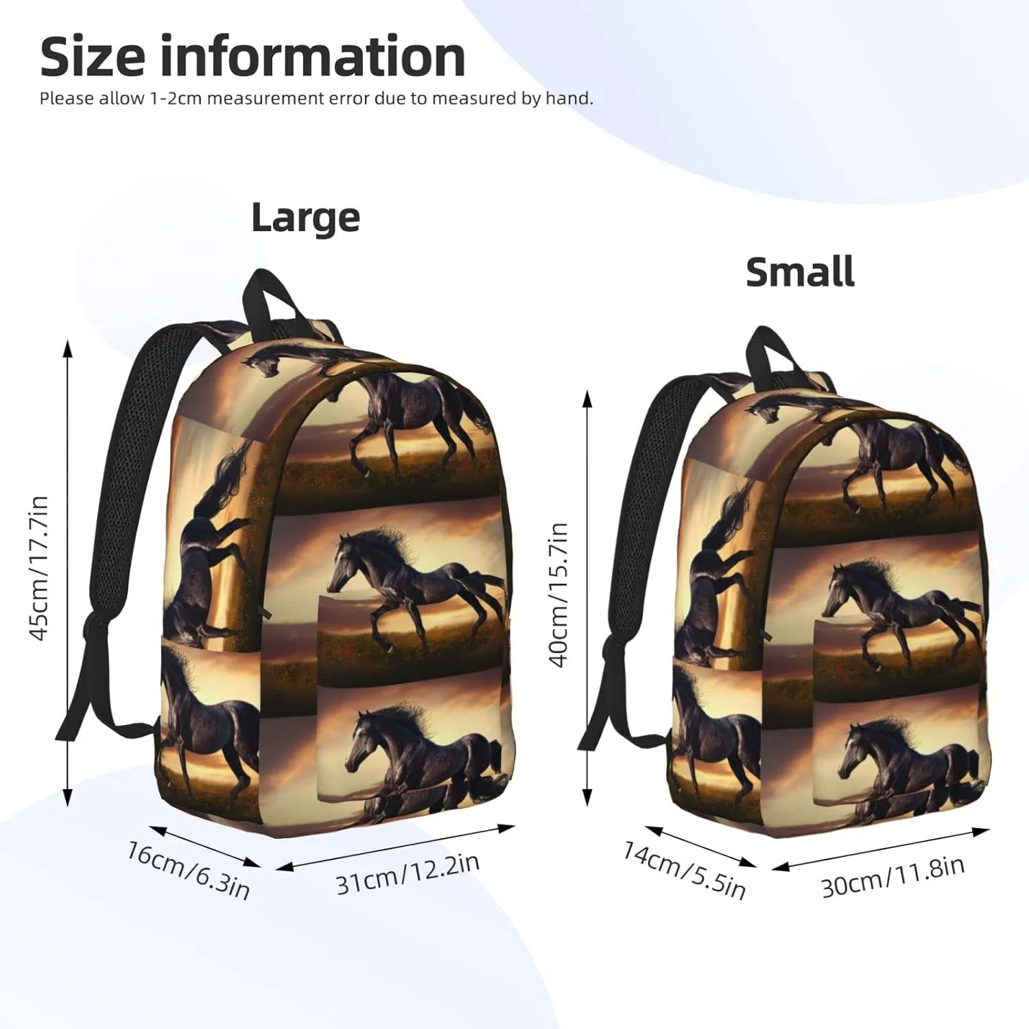 Animal Horse Backpack with Adjustable Straps, Suitable for Travel Picnics Activities