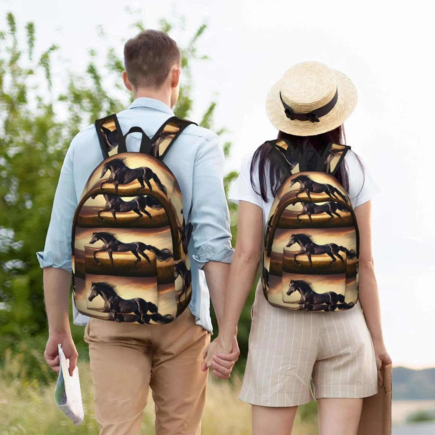 Animal Horse Backpack with Adjustable Straps, Suitable for Travel Picnics Activities