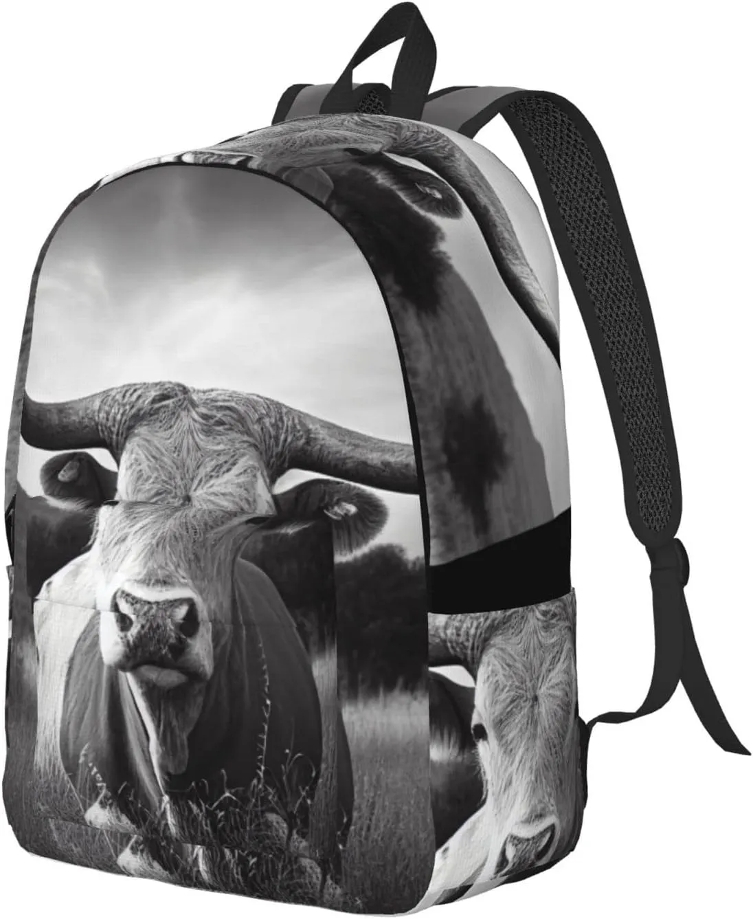 Animal Texas Longhorn Backpack with Adjustable Straps, Suitable for Travel Picnics Activities