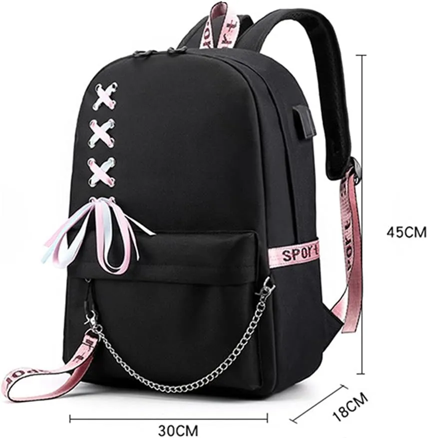 Anime Komi Cant Communicate Komi Shouko Backpack Komi San Excited Cosplay Ribbon Backpack (3)