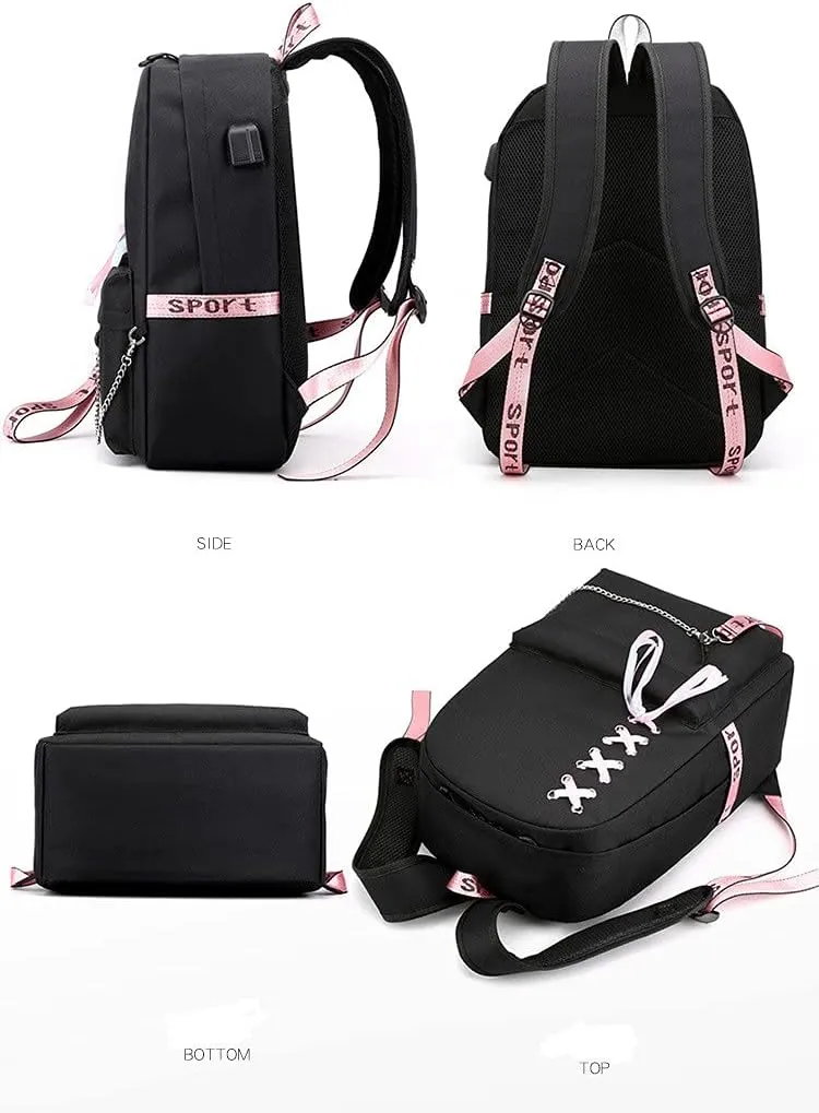 Anime Komi Cant Communicate Komi Shouko Backpack Komi San Excited Cosplay Ribbon Backpack (3)