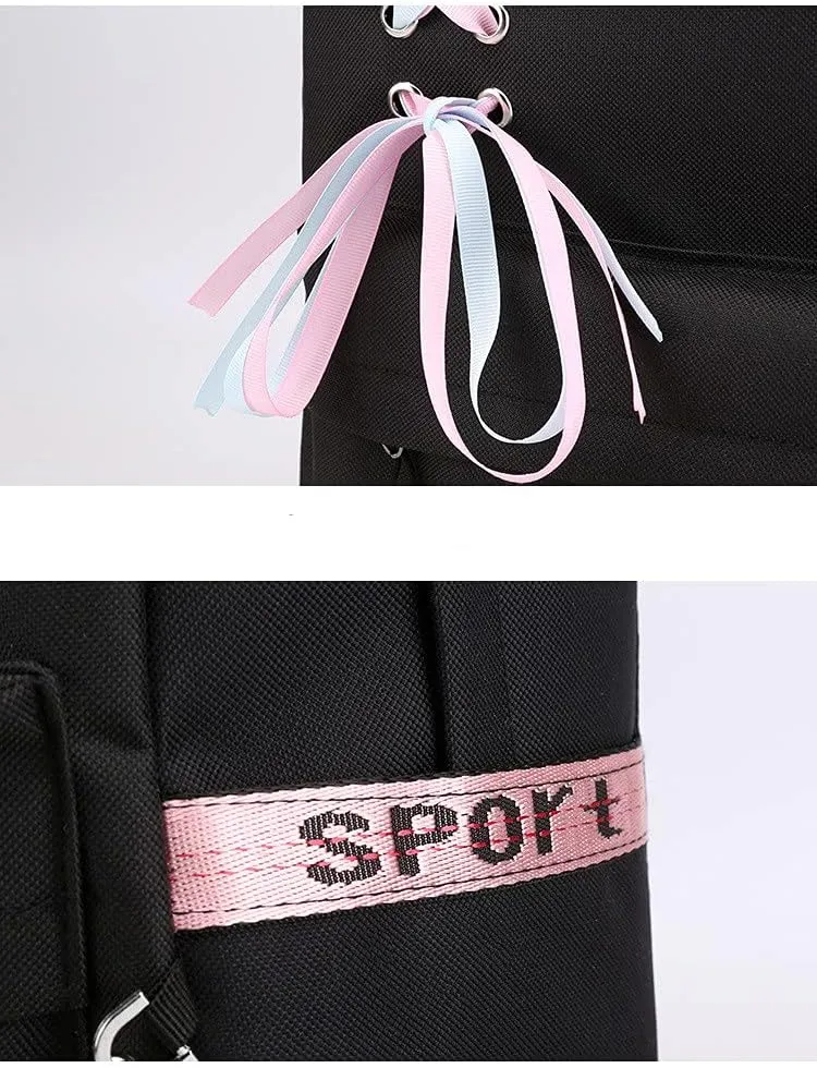 Anime Komi Cant Communicate Komi Shouko Backpack Komi San Excited Cosplay Ribbon Backpack (3)