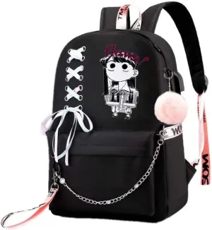 Anime Komi Cant Communicate Komi Shouko Backpack Komi San Excited Cosplay Ribbon Backpack (3)