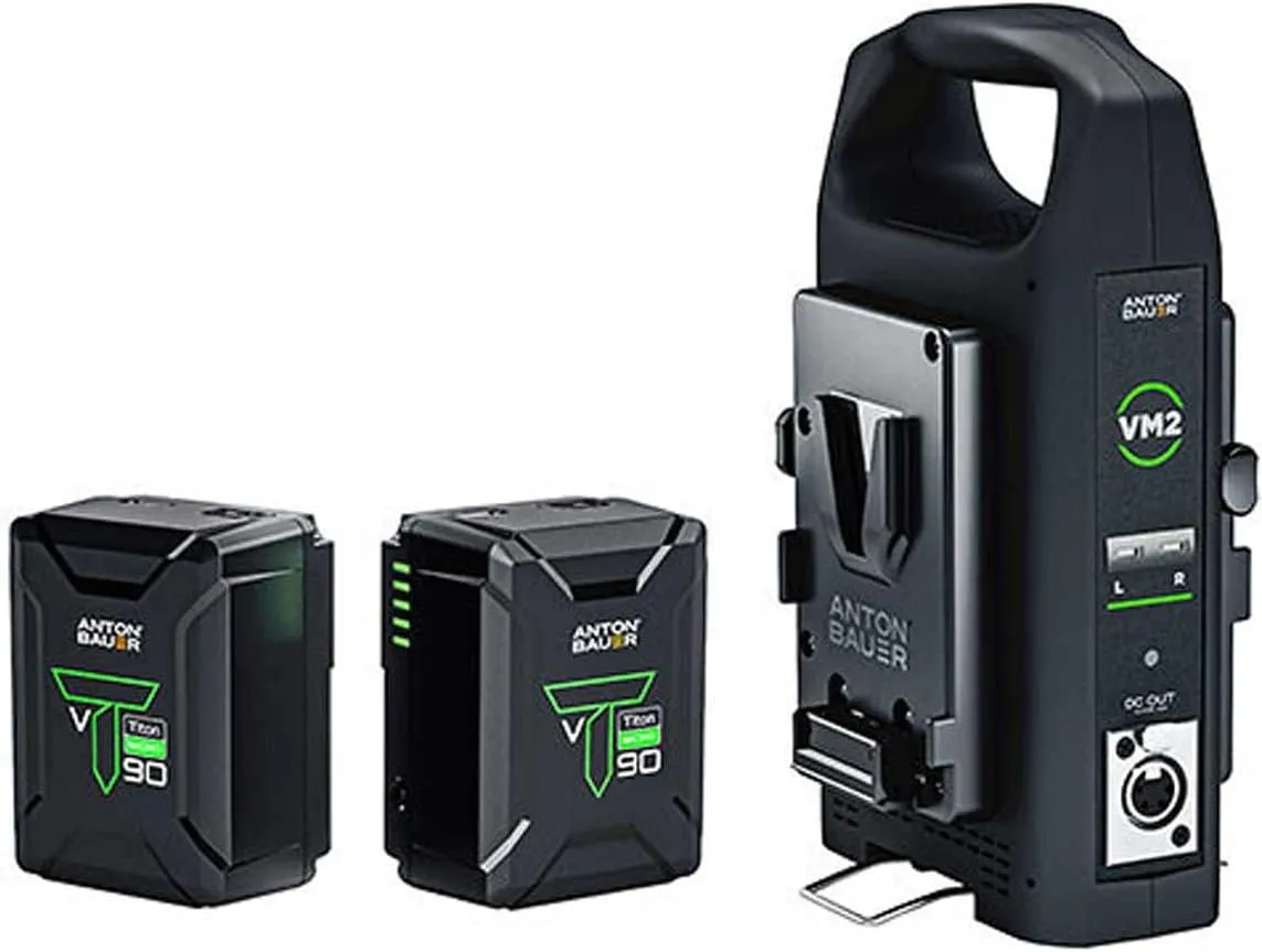 Anton Bauer Titon Micro 90 V-Mount Two-Battery Kit with VM2 Charger