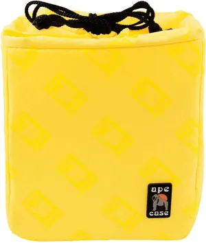 Ape Case ACQB35 Cubeze Yellow Protective Flexible Padded Camera Insert Storage Bag With Removable And Adjustable Padded Inserts, Drawstring Closure, Hi-Vis Yellow Interior, For DSLR Or Mirrorless Came
