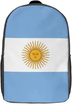 Argentina Flag Backpack with Adjustable Straps, Suitable for Travel Picnics Activities