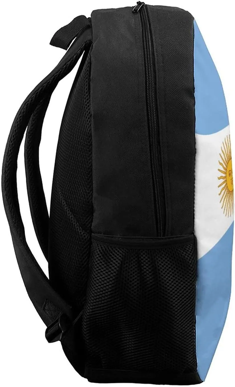 Argentina Flag Backpack with Adjustable Straps, Suitable for Travel Picnics Activities