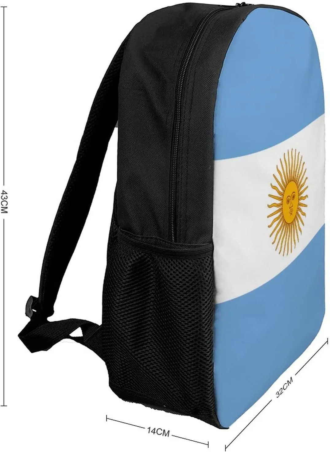 Argentina Flag Backpack with Adjustable Straps, Suitable for Travel Picnics Activities