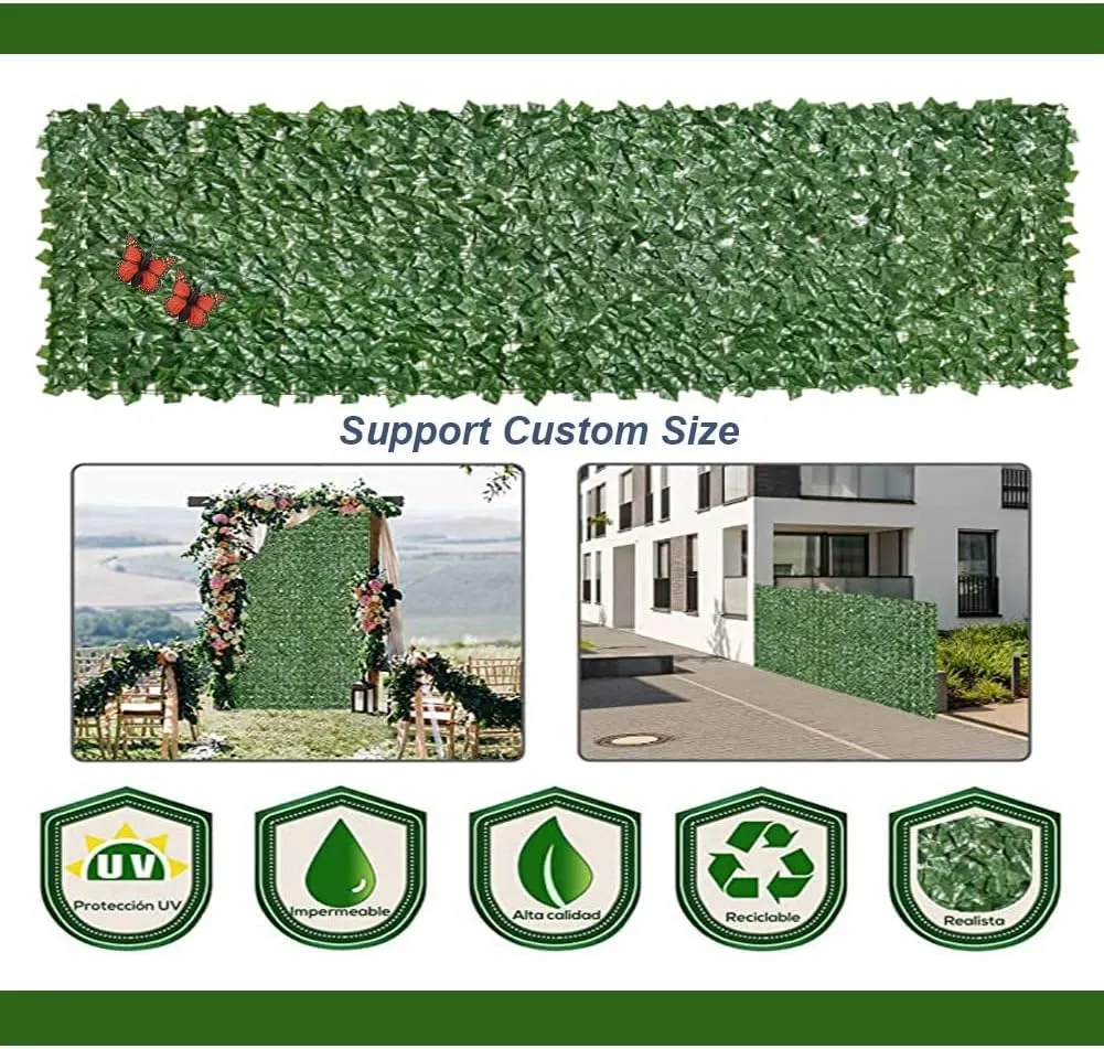 Artificial Ivy Privacy Fence Screen Greenery Wall,Privacy Fence Panels for Outside Patio,can be Trimmed, Privacy Fence Screening Outdoor(Size:1x4m/3.28x13.12ft)