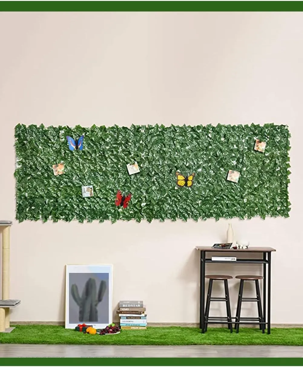 Artificial Ivy Privacy Fence Screen Greenery Wall,Privacy Fence Panels for Outside Patio,can be Trimmed, Privacy Fence Screening Outdoor(Size:1x4m/3.28x13.12ft)