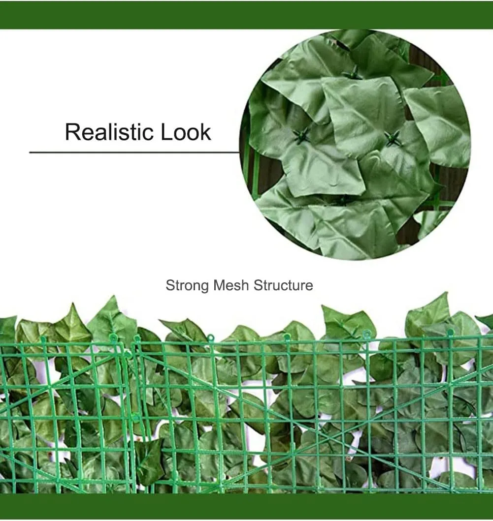 Artificial Ivy Privacy Fence Screen Greenery Wall,Privacy Fence Panels for Outside Patio,can be Trimmed, Privacy Fence Screening Outdoor(Size:1x4m/3.28x13.12ft)