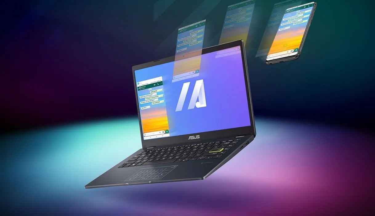 ASUS 14" FHD Ultral Light Laptop for Business. Intel Quad-Core N4500, 4GB RAM, 128GB Storage, (64GB eMMC 64GB SD Card) Webcam, HDMI, Win 11 S, Quiet Blue