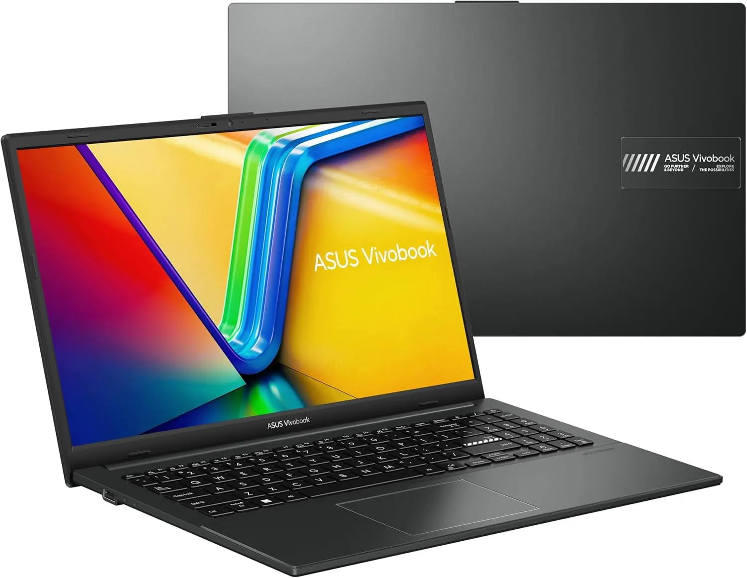 ASUS Vivobook Go 15.6” FHD Slim Laptop, AMD Ryzen 3 7320U Quad Core Processor, 8GB DDR5 RAM, 256GB SSD, Windows 11 Home, Fast Charging, Webcam Sheild, Military Grade Durability, Black, E1504FA-AB34