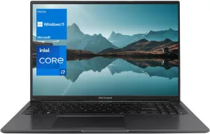 ASUS Vivobook Laptop, 16" FHD  (1920 x 1200) Display, Intel Core i7-1255U Processor, 24GB RAM, 1TB SSD, Webcam, HDMI, Wi-Fi, Windows 11 Home, Black