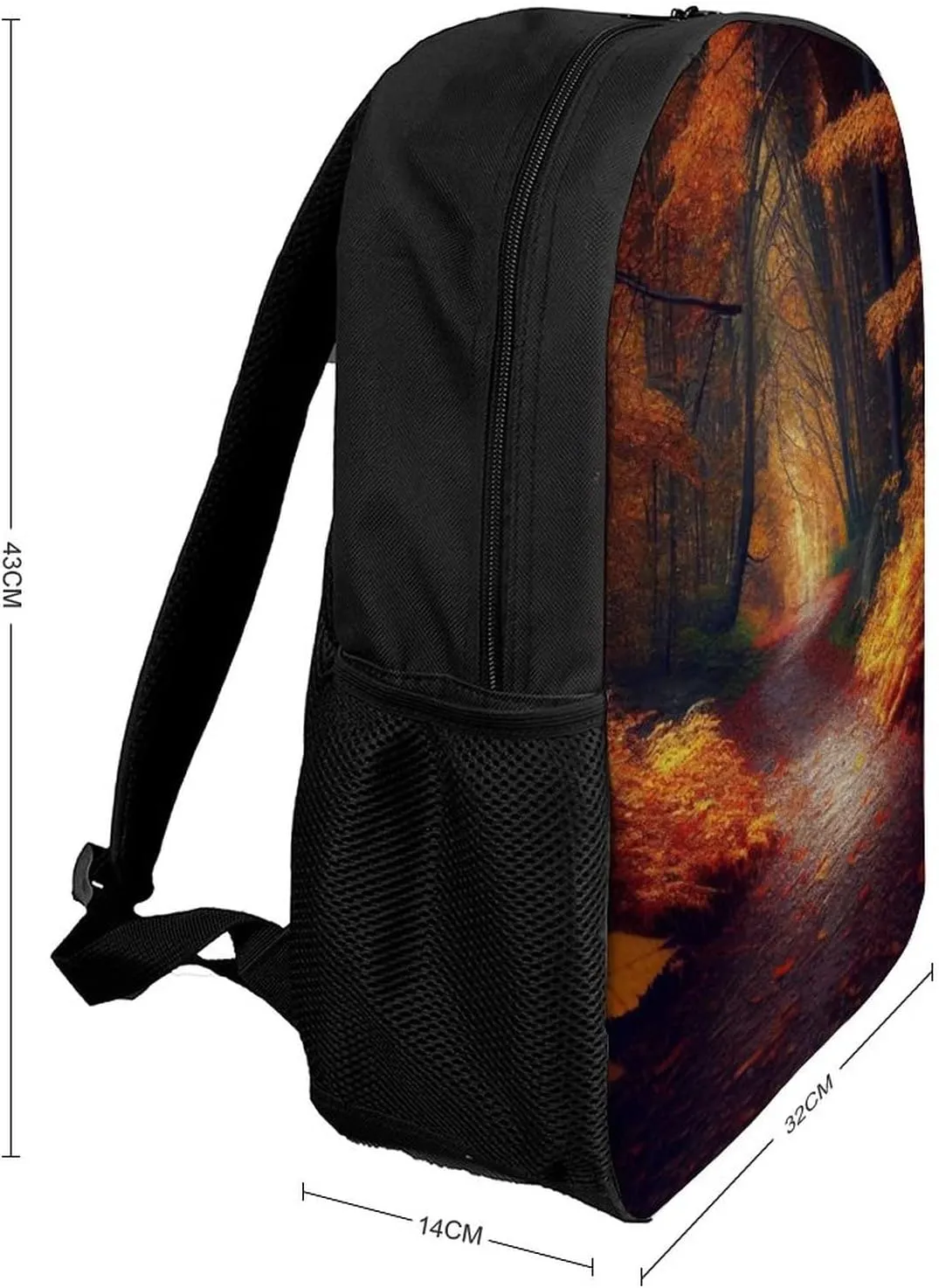 Autumn Forest Trees Backpack with Adjustable Straps, Suitable for Travel Picnics Activities