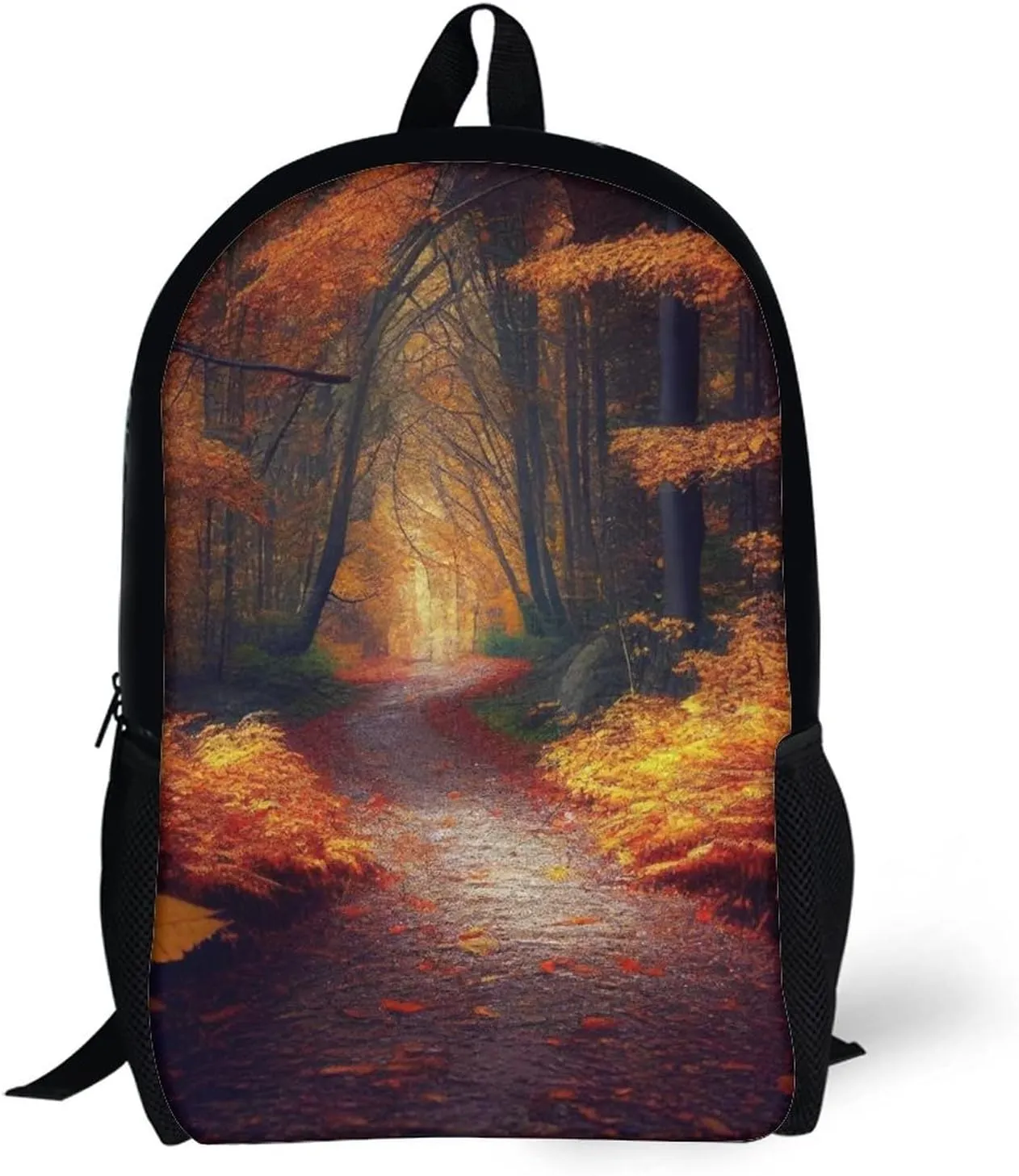 Autumn Forest Trees Backpack with Adjustable Straps, Suitable for Travel Picnics Activities