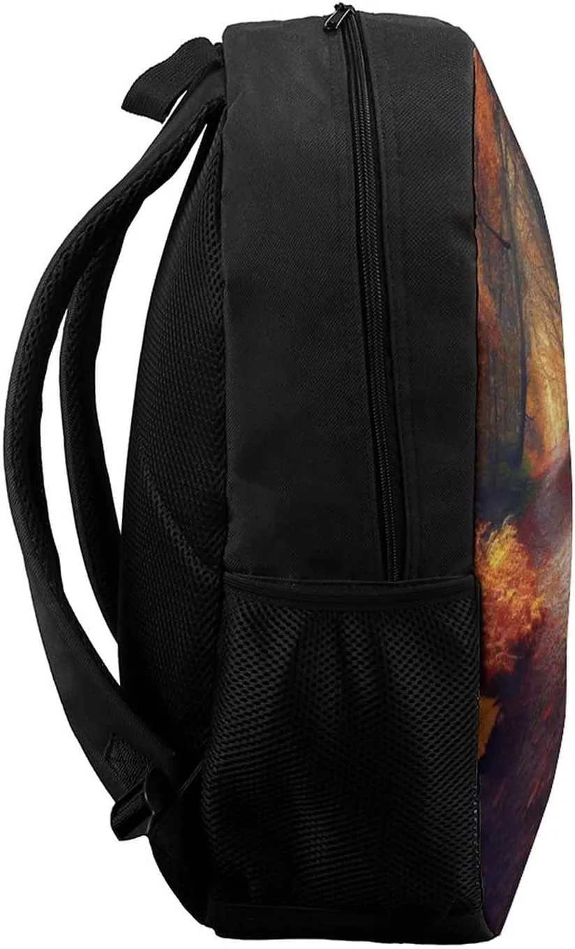 Autumn Forest Trees Backpack with Adjustable Straps, Suitable for Travel Picnics Activities