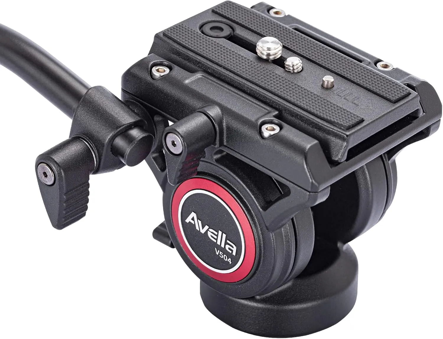 Avella Video Tripod Fluid Head with Quick Release Plate, Lightweight Heavy Duty Compatible with Manfrotto,Max Load 13.2lb/6kg for Video Canon Nikon Sony Olympus Panasonic DSLR Camera, V504