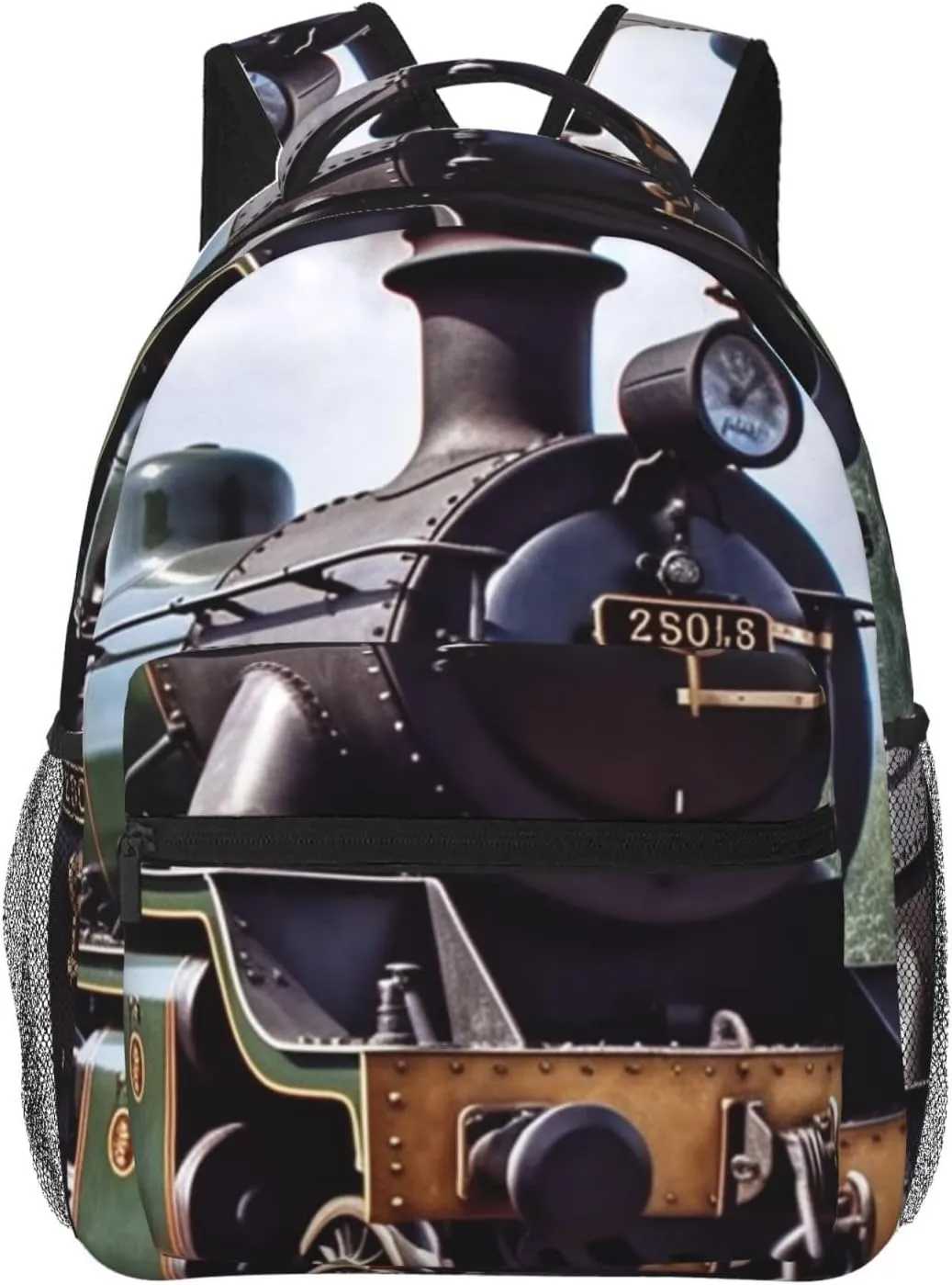 Backpack Casual Daypack for Men Women Steam Locomotive Train Laptop Backpack Lightweight Travel Bag Shoulder Bag for Work Hiking