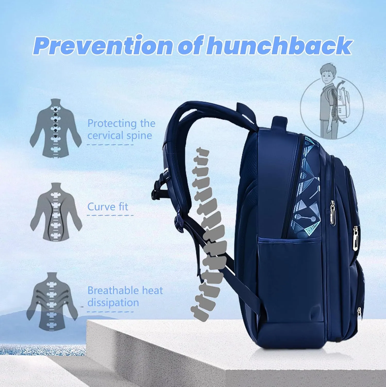 Backpack for Boys, Water Resistant Backpacks for School Kids Elementary Primary Book Bags With Laptop Compartment School Bag