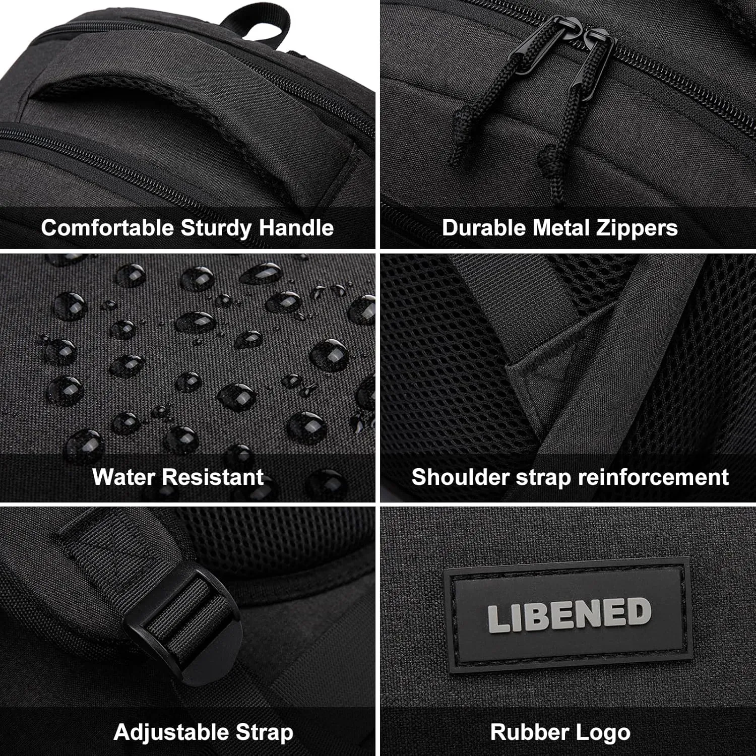 Backpack for Men Women, Large School Backpack, Sturdy Travel Laptop Backpack with USB Charging Port Fits 17.3 inch Notebook, Water Resistant College Backpack for Travel Business
