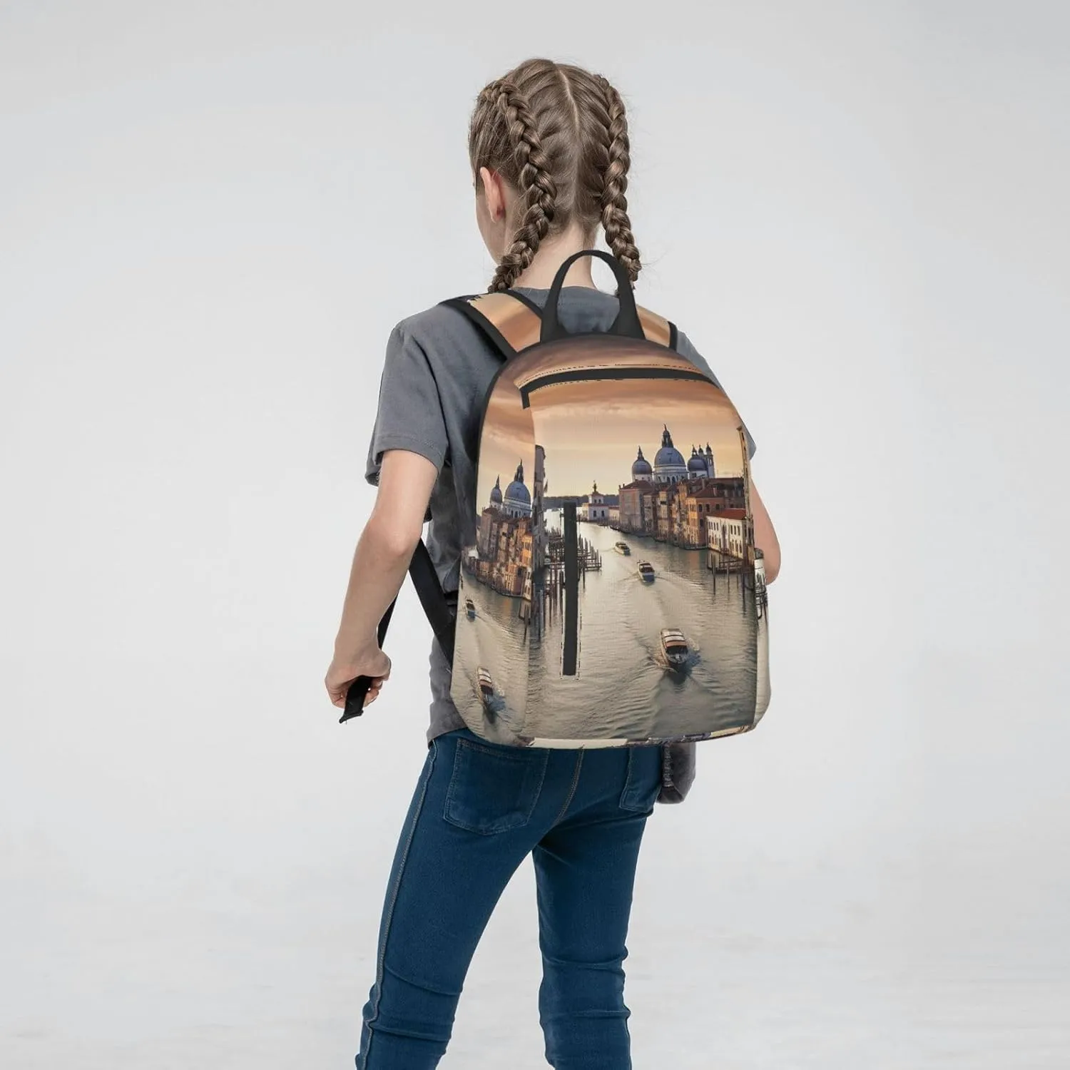 Backpack Grand Canal Travel Casual Laptop Backpack Adjustable Hiking Daypack for Men Women