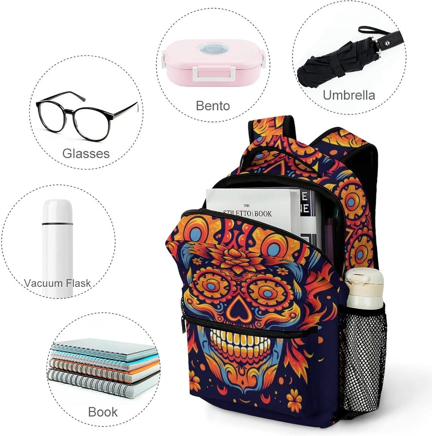 Backpacks A Day on Fire Travel Bag Laptop Backpack Casual Daypack for Weekender Business Hiking