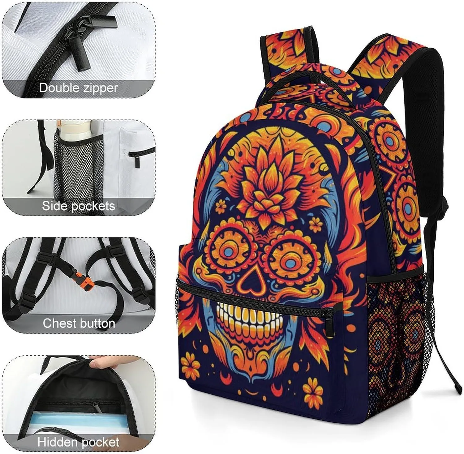 Backpacks A Day on Fire Travel Bag Laptop Backpack Casual Daypack for Weekender Business Hiking