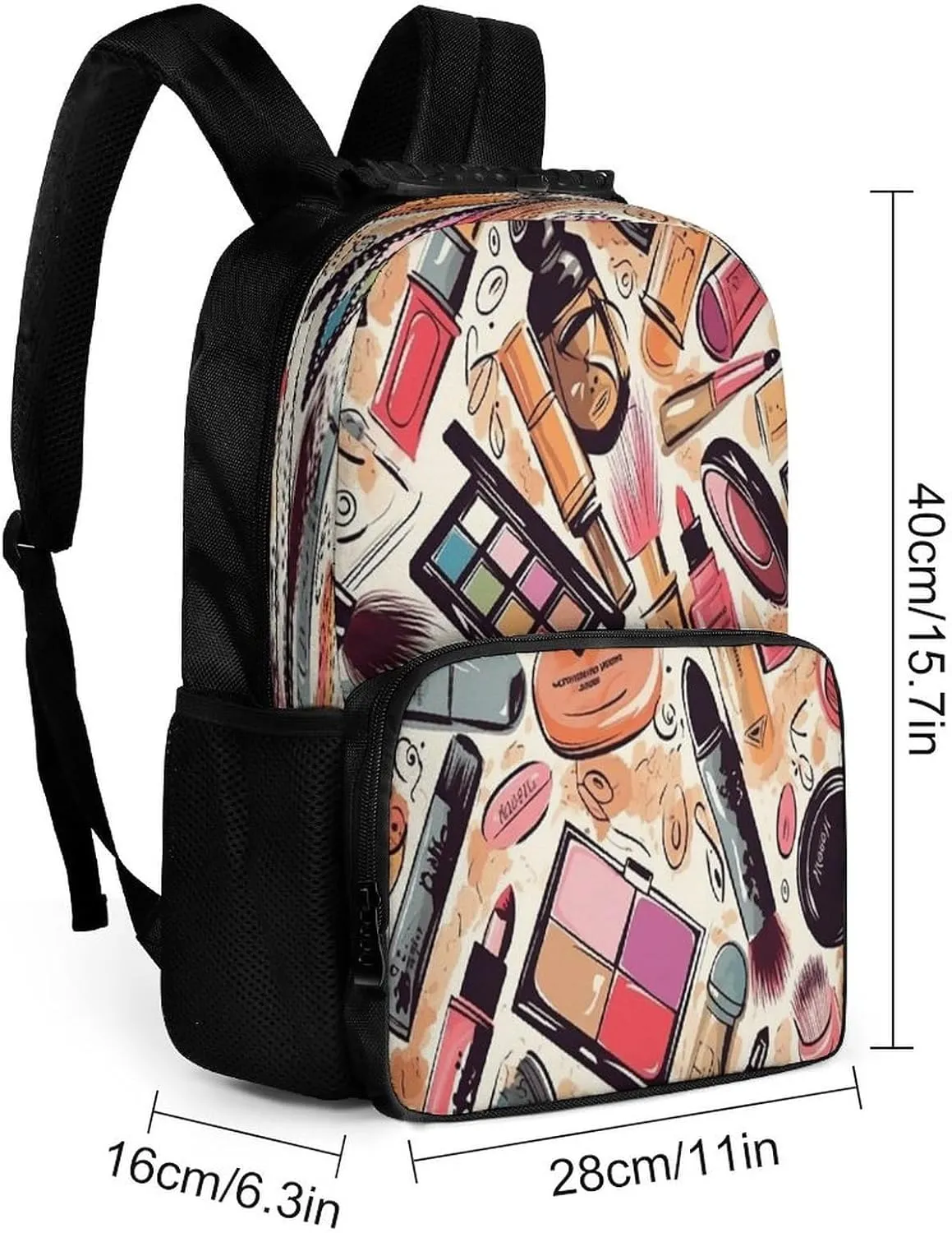 Backpacks Cosmetic And Makeup Theme Pattern Travel Bag Business Work Laptop Backpack