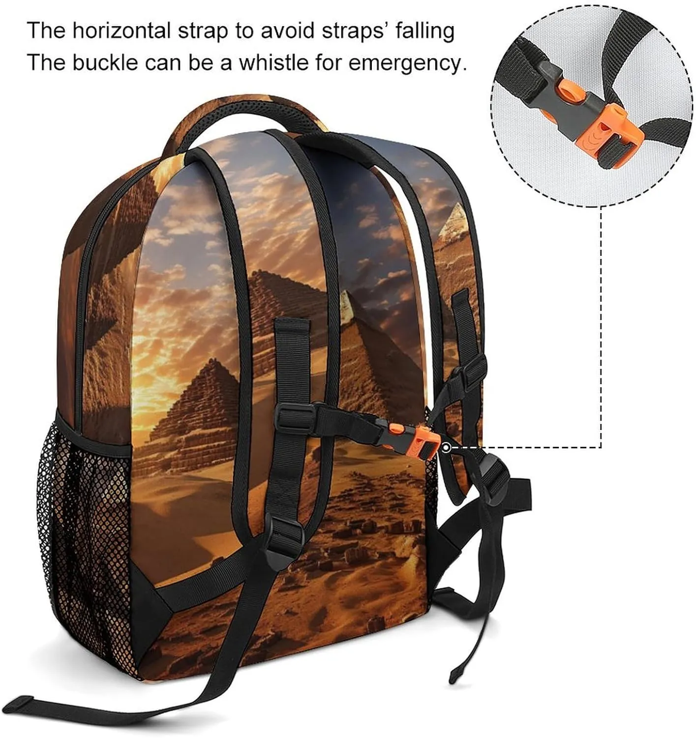 Backpacks Egyptian Pyramids Travel Bag Laptop Backpack Casual Daypack for Weekender Business Hiking