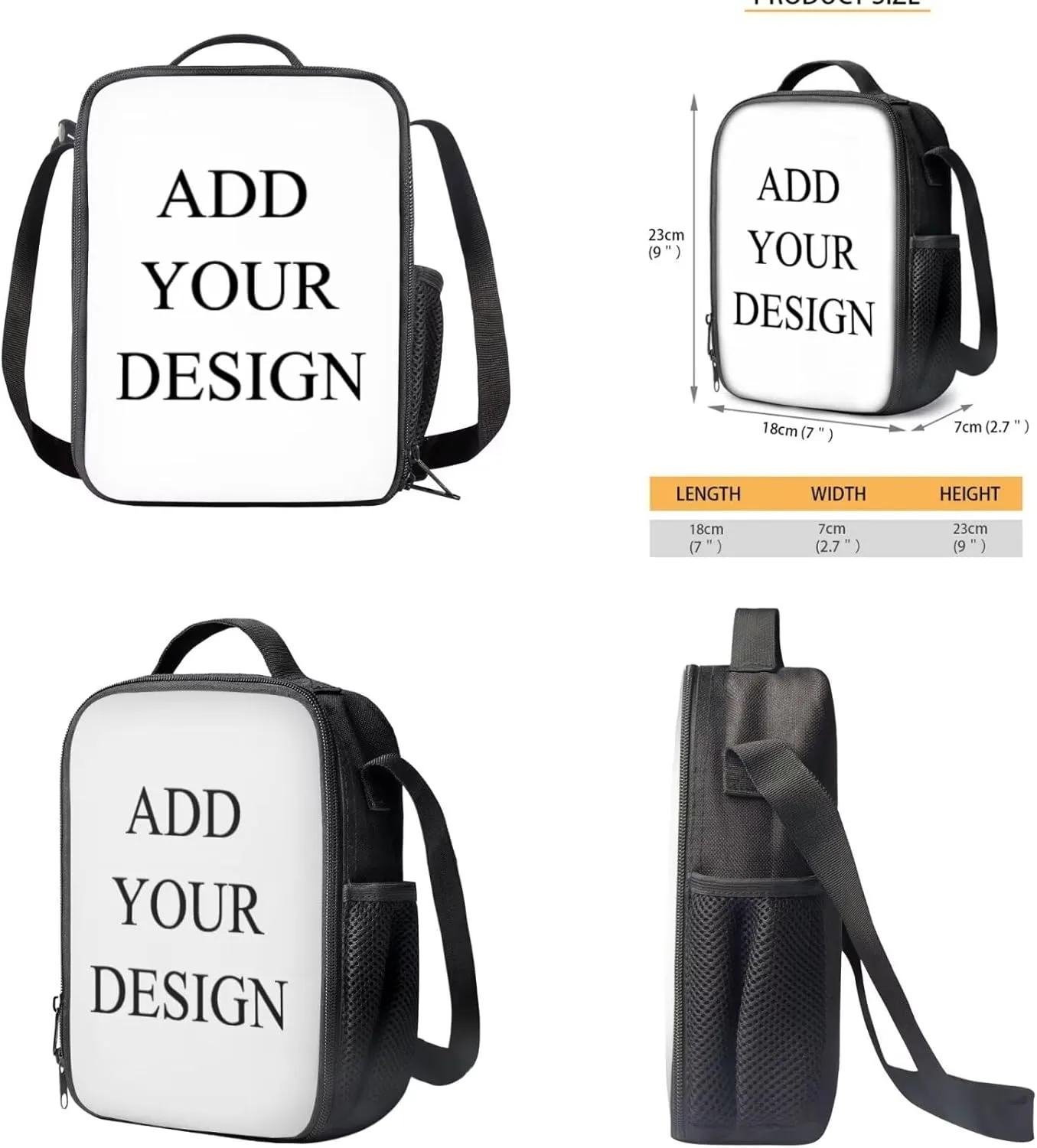 Backpacks for Girls Grade 5 Personalised Prints Kids Backpack with Lunch Case Pencil Box You Can Add Your Name and Photo 3pcs Cute Backpack for Elementary Students