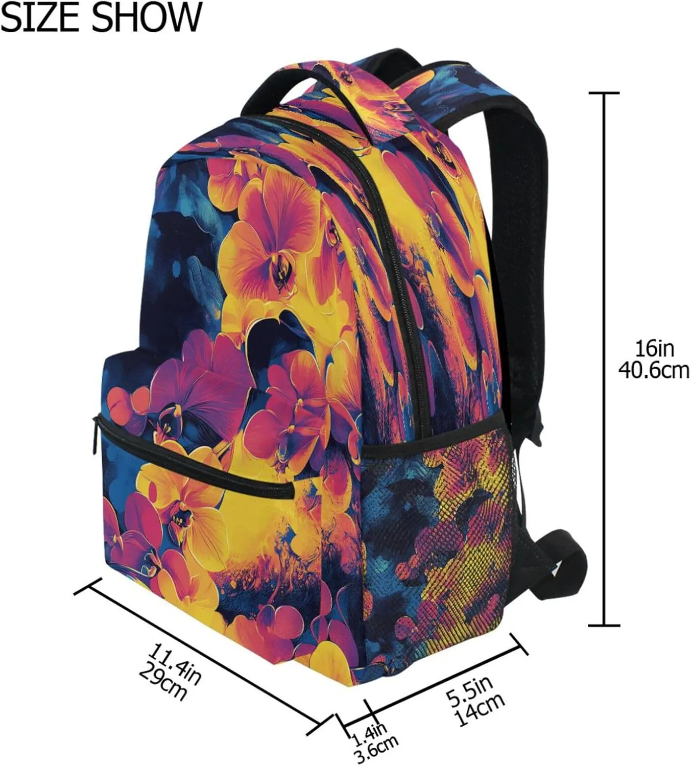 Backpacks for Unisex Adult Waterproof Stylish Travel Bags with Chest Strap Gift Men & Women Meat Loaf Surrealism Style