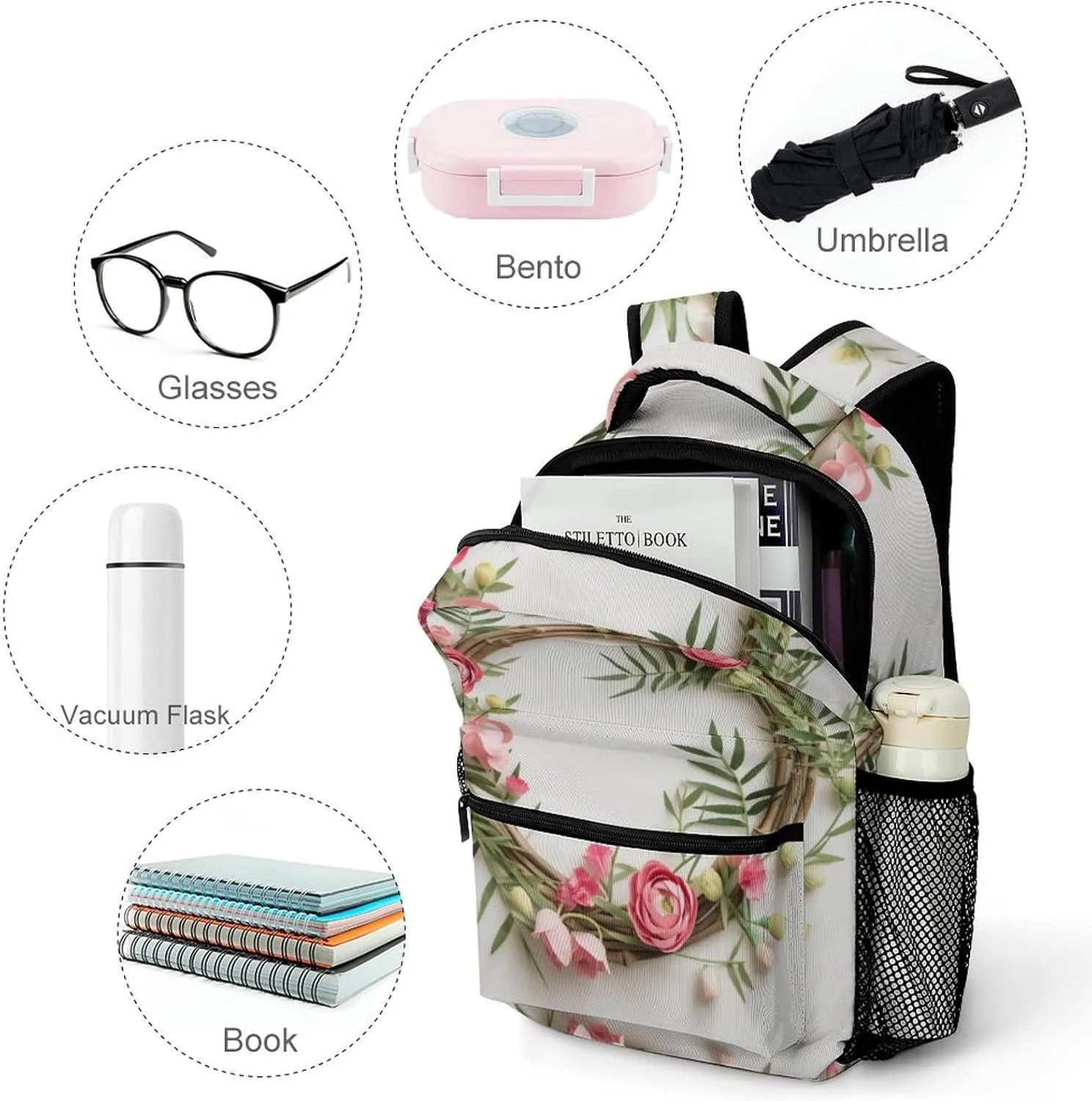 Backpacks Handmade Garland Travel Bag Laptop Backpack Casual Daypack for Weekender Business Hiking