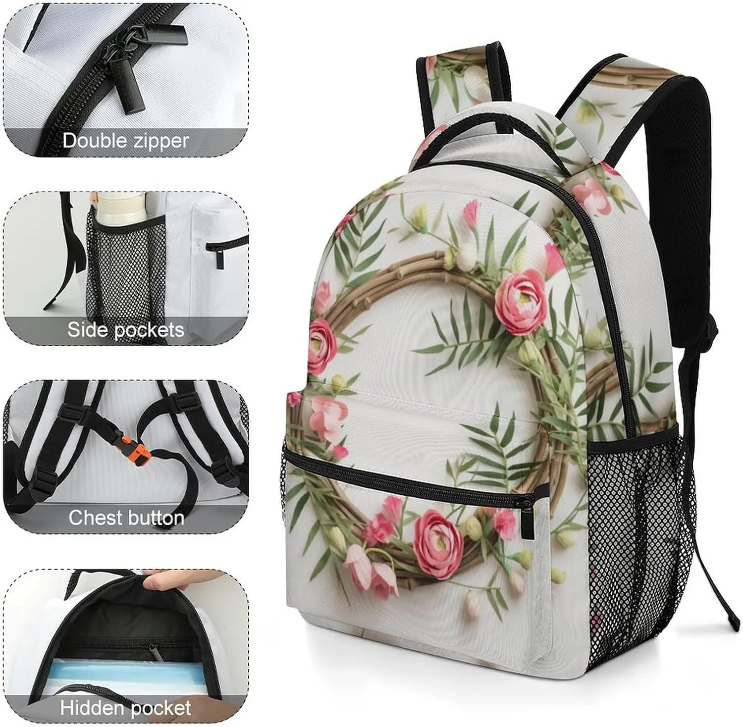 Backpacks Handmade Garland Travel Bag Laptop Backpack Casual Daypack for Weekender Business Hiking