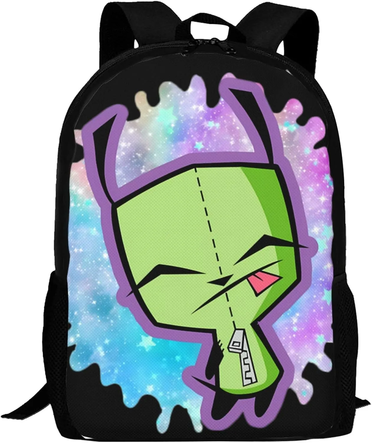 Backpacks Invader Anime Zim Adjustable Laptop Backpack Double Shoulder Bag for Women Men Climbing Shopping Work