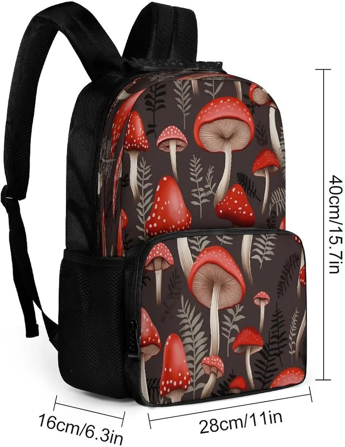 Backpacks Red Mushrooms Travel Bag Business Work Laptop Backpack