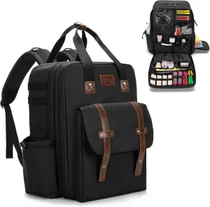 BAFASO Large Capacity Barber Case, Travel Hairdresser Bag Holds Various Hair Cutting Tools (Bag Only), Black