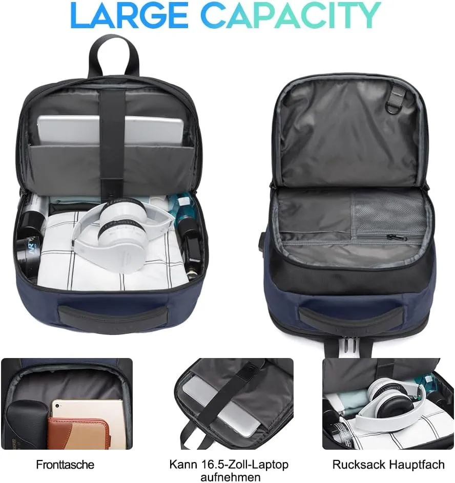 BANGE Travel Laptop Backpack with USB charge port can fit 15.6 Inch laptop for Men and Women