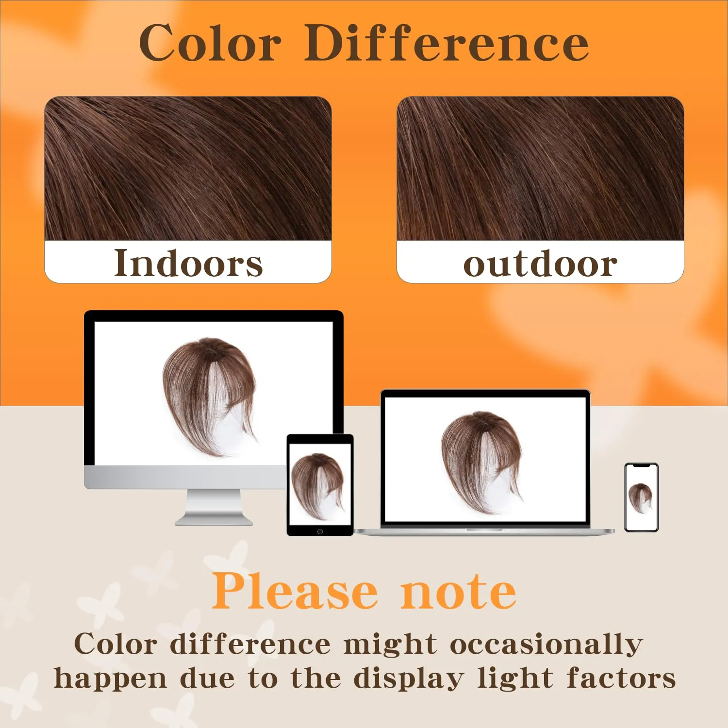 Bangs Hair Clip Human Hair, 100% Remy Human Hair, No Tangle & Smooth, 4x6 3D Wispy Bangs, 10g #02 Dark Brown