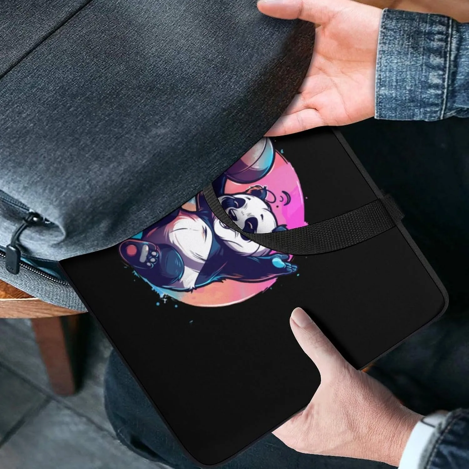Basketball Panda Slam Dunk Laptop Case Laptop Bag Laptop Sleeve with Handle Computer Case Carrying Cover 15inch