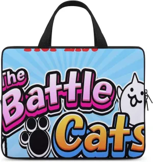 Battle-Cats Slim Laptop Bag - Lightweight And Water-Resistant Carrying Case with Handle