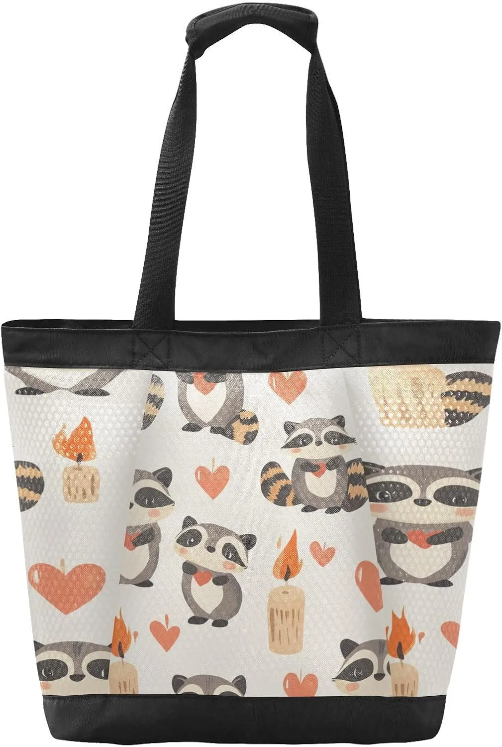 Beach Bag for Women Waterproof Sandproof Mesh Beach Tote Bag with Zipper and Pockets 1F