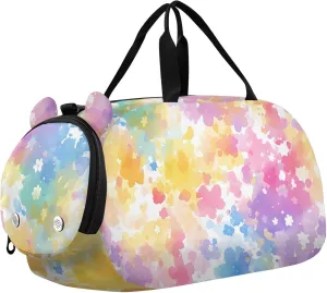 Beautiful Watercolor Youth Sports Duffel Bag with Ventilated Shoe Compartment|All-Season Lightweight Travel Gym Bag for Girls & Boys|Water-Resistant Gear Bag