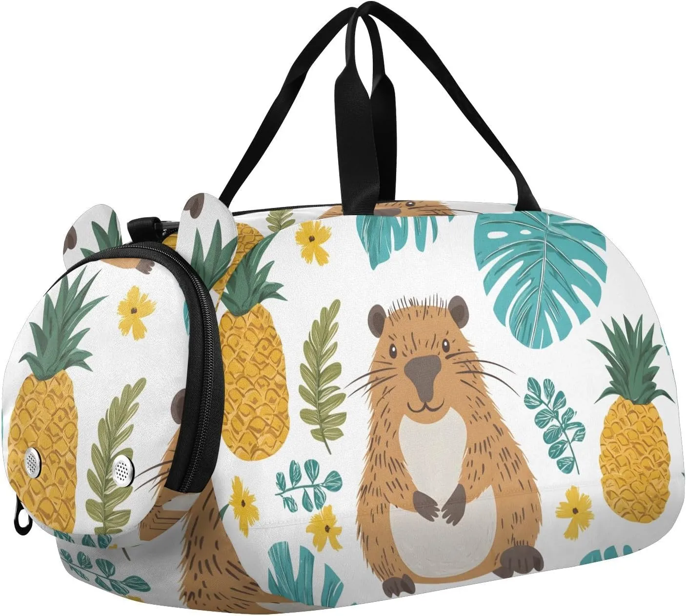 Beaver Jungle Oasis Youth Sports Duffel Bag with Ventilated Shoe Compartment|All-Season Lightweight Travel Gym Bag for Girls & Boys|Water-Resistant Gear Bag