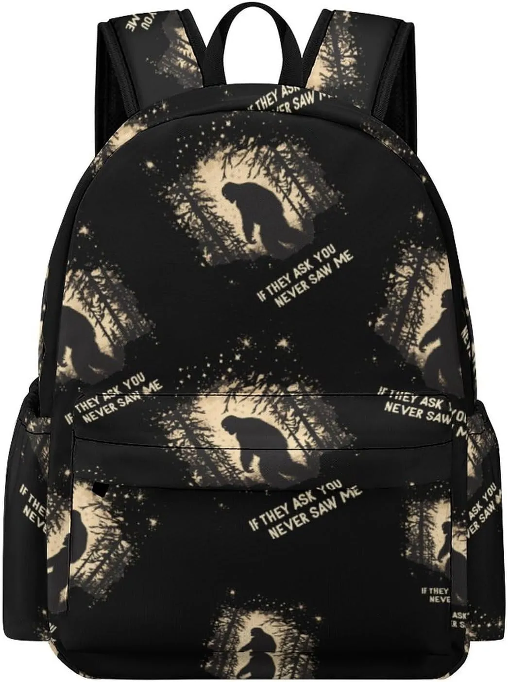 Bigfoot If They Ask You Never Saw Me Backpack for Mens Womens Shoulder Backpacks Travel Bag Laptop 16.5x11.8x5.9in