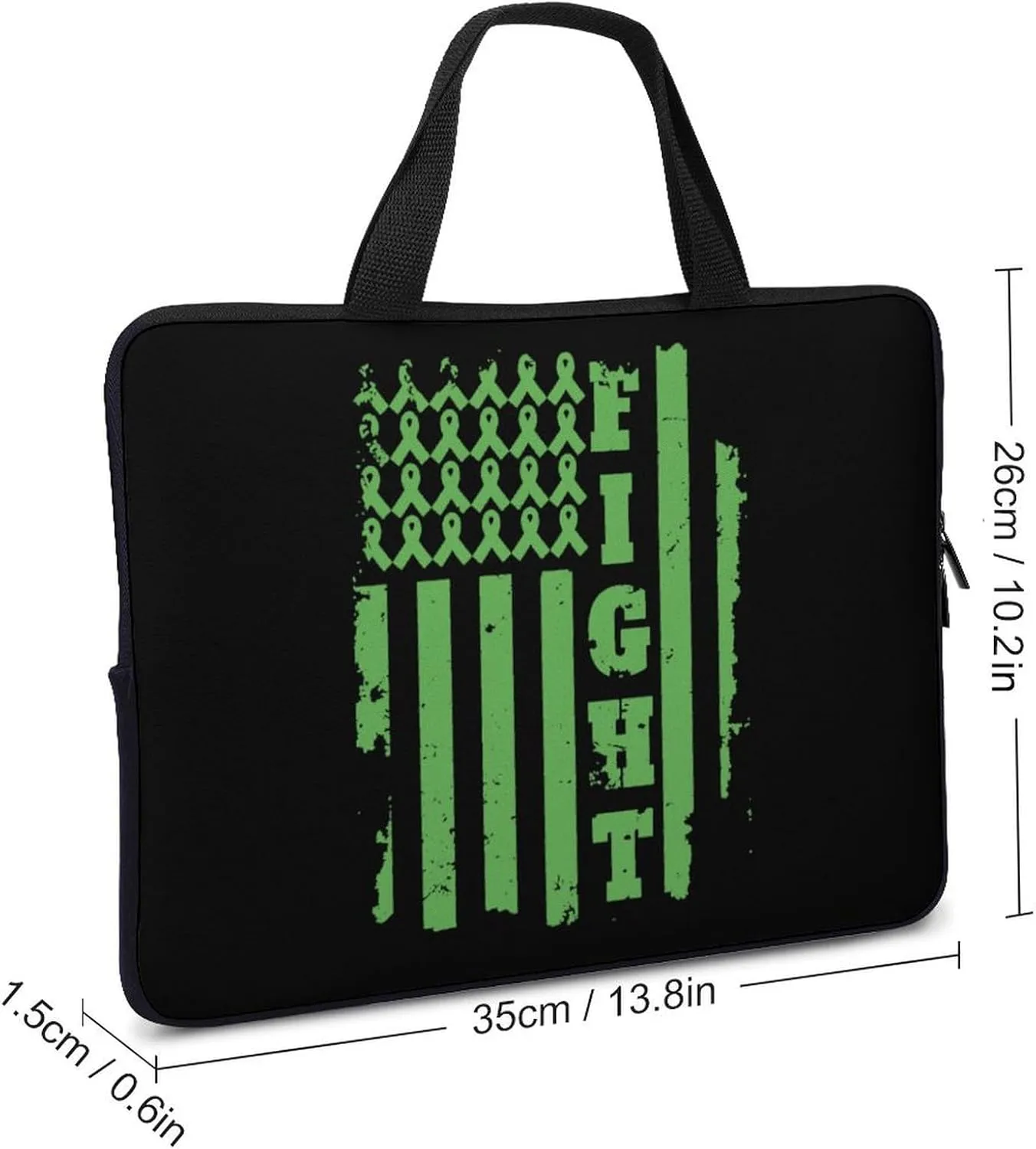 Bile Duct Cancer Awareness Fashion Laptop Sleeve Bag for Women Men Computer Carrying Case Protective Cover Gift 13inch