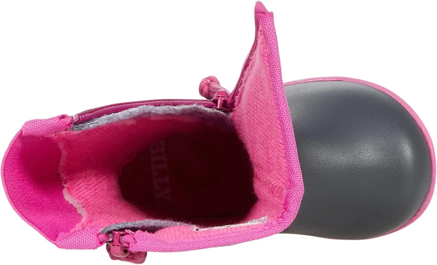 BILLY Footwear Kids Rain for Toddlers - Dual Zipper, Closed and Raised Round Toe, Water Resistant High Boots