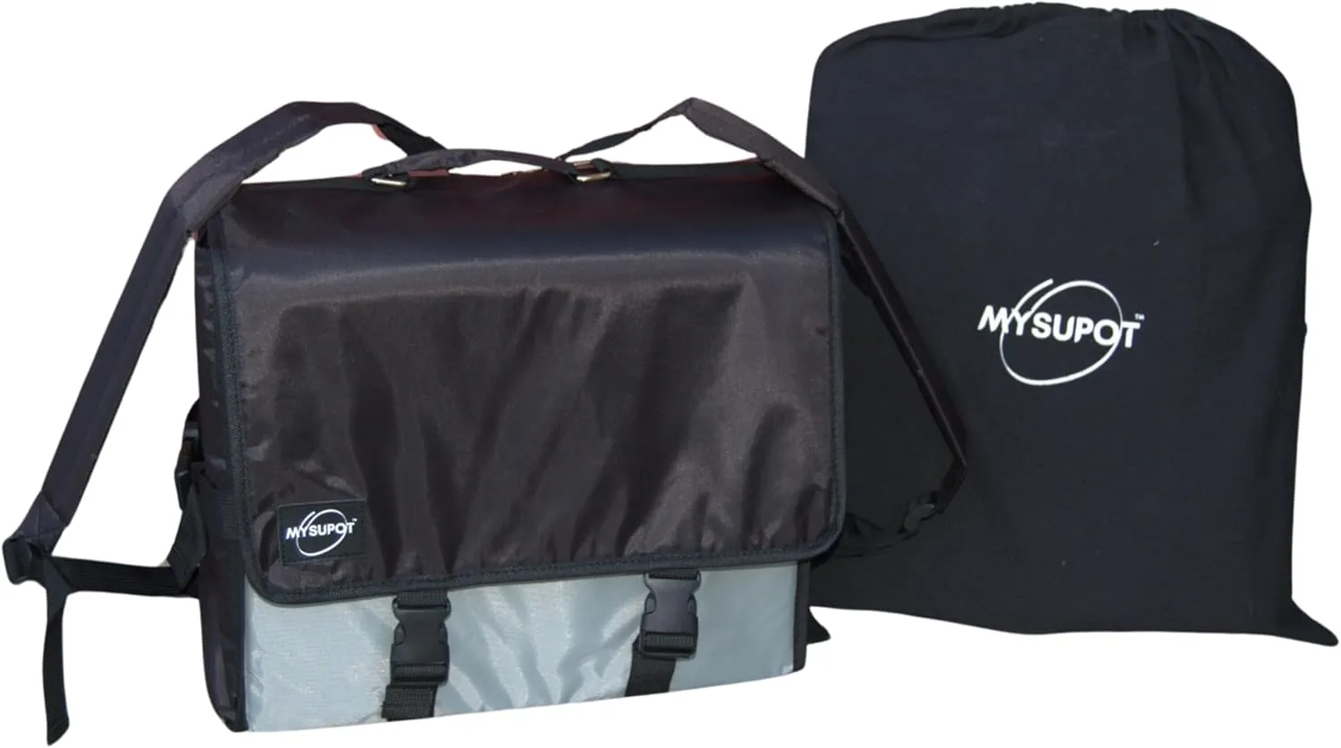 BLACK 15"x14"x6" Binder Backpack, Training Bag w/Laptop Compartment, Handbag, 600D Polyester