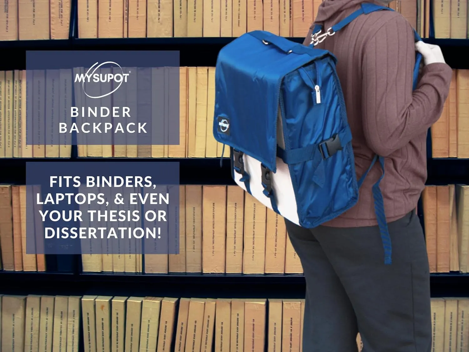 BLACK 15"x14"x6" Binder Backpack, Training Bag w/Laptop Compartment, Handbag, 600D Polyester
