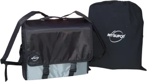 BLACK 15"x14"x6" Binder Backpack, Training Bag w/Laptop Compartment, Handbag, 600D Polyester
